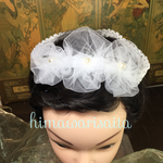 チュールフラワーのベビーヘアバンド