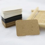 ☆再入荷☆【100枚】minne限定価格￥390円　★手仕事応援商品★　厚手ピアス台紙（クラフト・ホワイト・ブラック）　