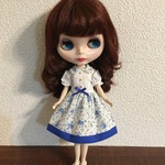 22センチドール レトロワンピース ブルー