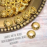 thin diamond rondel beads～ 20pcs