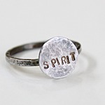 silver Spirit リング　メッセージ　or イニシャルも可
