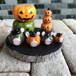 ガラスのハロウィンオブジェ(うさかぼちゃ)A