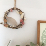 サンキライとドライフラワーのリース