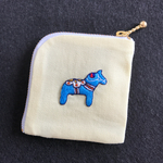 ダーラナホース刺繍コインケース