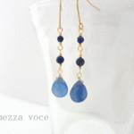 14kgf＊カイヤナイト×ラピスラズリのピアス