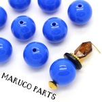 20mm単色＊8個＊ビビットブルー＊両穴＊ヴィンテージ風にも◎＊beads-a-102-c9