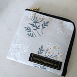 風に舞う幸せ花束L型財布（橙黄色Ver.）