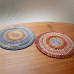 夕暮れと夜明け 麻ひもと刺繍糸のミニマット