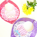 ☆Handmade☆Ruban mou☆ ♪ガーリースタイ☆二枚セット♪  よだれかけ
