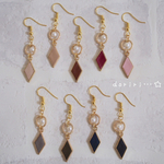 no.22 doriri＊ レザーダイヤ パール ゴールドピアス イヤリング【全9色】