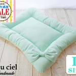 【1点限定特別価格!!】スクエアクッション　シンプルカラー　ミント　Ｌサイズ