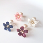 【送料無料】☆2way☆お花とパールのノンホールピアス