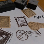 切手風はんこ『Merci』セット♪