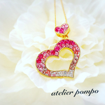 グルーデコ♡ラブリーオープンハートネックレス