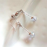 明日への希望✧アクアオーラ水晶のピアスorイヤリング