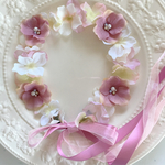 ベビー＆キッズ花冠 ローズピンクビジュー