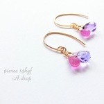 アメジストとサファィアのピアス