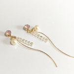 ¥800→¥500ピンクオパールの華奢ウェーブ