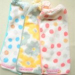 ネームタグ付　3枚セット　タオルエプロン可愛い花柄とドット