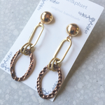 ヴィンテージ ゴールド フープ の ロング ピアス or イヤリング