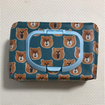 北欧クマ緑＊おしりふきポーチ