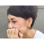 ◇flower candy◇キャンディのようなドライフラワーの宝石耳飾り