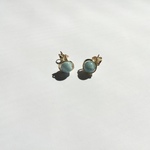 ☆14kgf☆ ラリマーのワイヤースタッドピアス