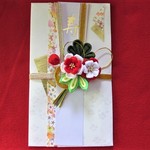 つまみ細工のご祝儀袋　松竹梅　