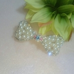silver❇キラキラ✨🎀リボン🎀バレッタ
