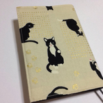文庫本用ブックカバー★タキシードキャット★白黒猫