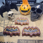 ハロウィンコウモリクッキーブローチ