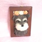 ミニチュアシュナウザー☆半立体フレーム額縁わんこ