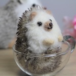 ハリネズミ（羊毛フェルト）もふもふシナモン