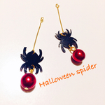 ハロウィンピアス/イヤリング スパイダー