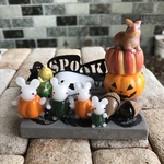 ガラスのハロウィンオブジェ(うさかぼちゃ)C