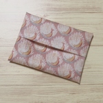 リバティ＊ポケットティッシュケース　ピーコックスピンク