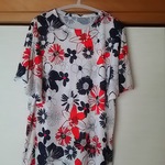 花柄＊袖フレアーチュニック