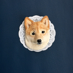 羊毛フェルト 柴犬 ブローチ