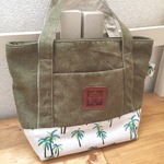 レトロ＊ヤシの木+オールドデニムのお散歩バッグ