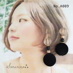 No.A009 ❁⃘़︎•お洒落にまとまる✧︎大人のブラックピアス