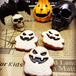 ハロウィンゴーストクッキーブローチ