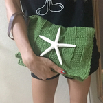 ★一点物★カーキニットクラッチバッグ
