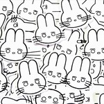ヒゲうさシール
