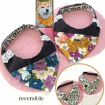 値下げ✨リバーシブル＊中型犬用 唐草&和花柄 バンダナ(レース&フラワー付き) 1,000円→900円