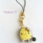 きらきら星.+｡.☆ひよこちゃんの刺繍ストラップ