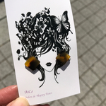 べっ甲調スクエアピアスorイヤリング