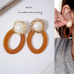《SALE》ヴィンテージボタンとべっ甲リングのピアス