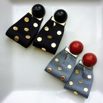 ドットリボンピアス／イヤリング