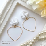 white flower × heart pierce*°