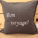 bon voyage!刺繍のフリーバッグ（クッションカバー）